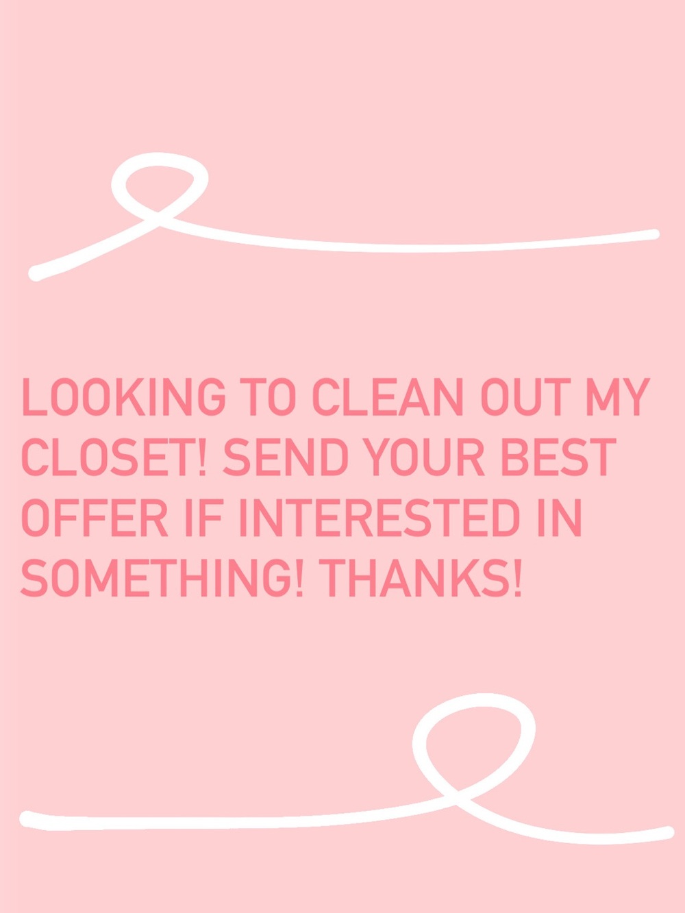 Pink Promotional Graphic - Closet Cleanout